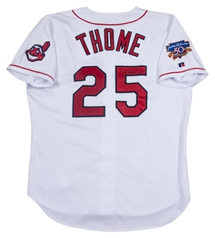 1997 Jim Thome Game Used and Signed Cleveland Indians Home Jersey - AL Champs Season (Beckett)